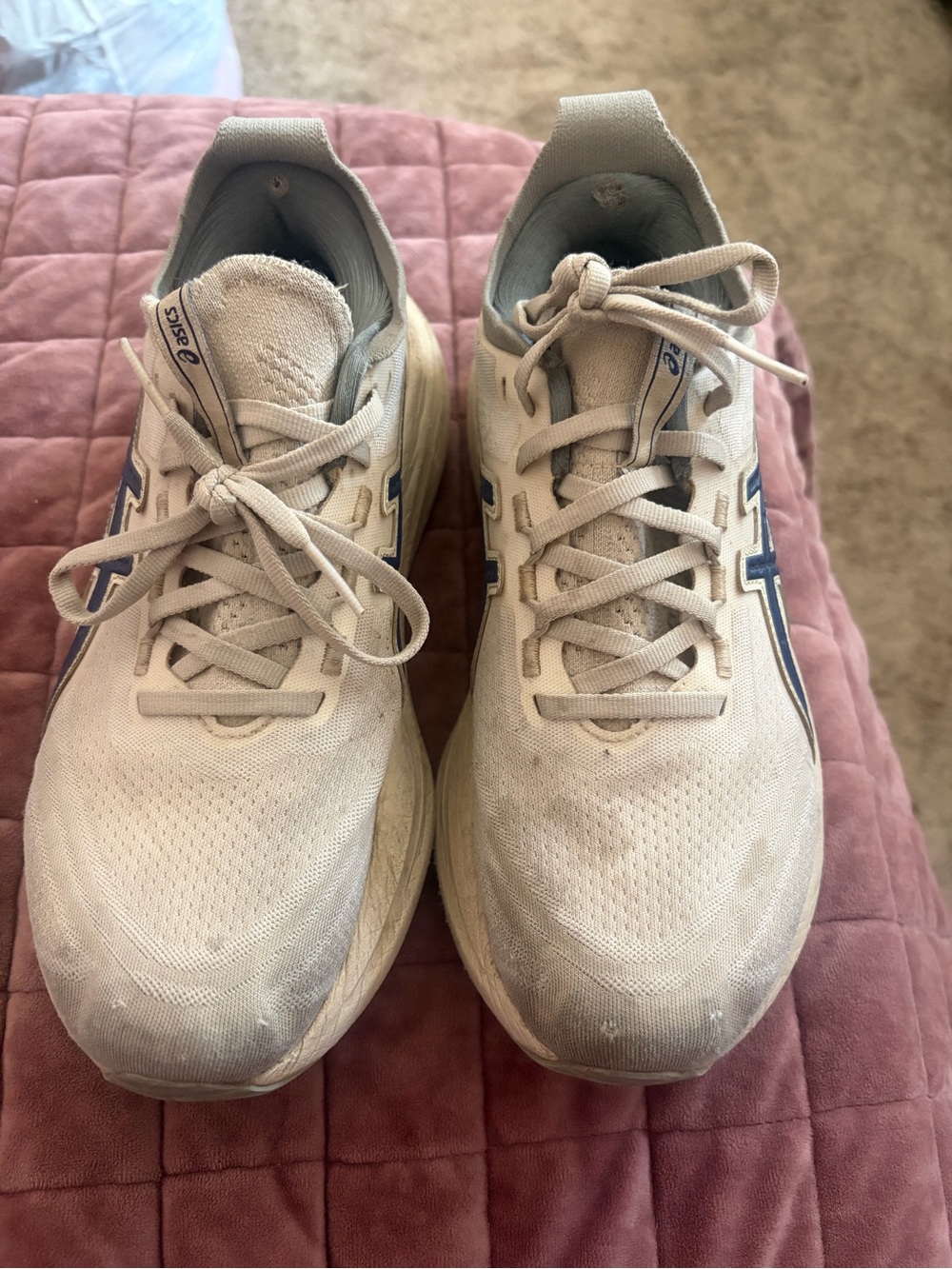 ASICS Gel-Nimbus 27 Running Shoe - White & Blue